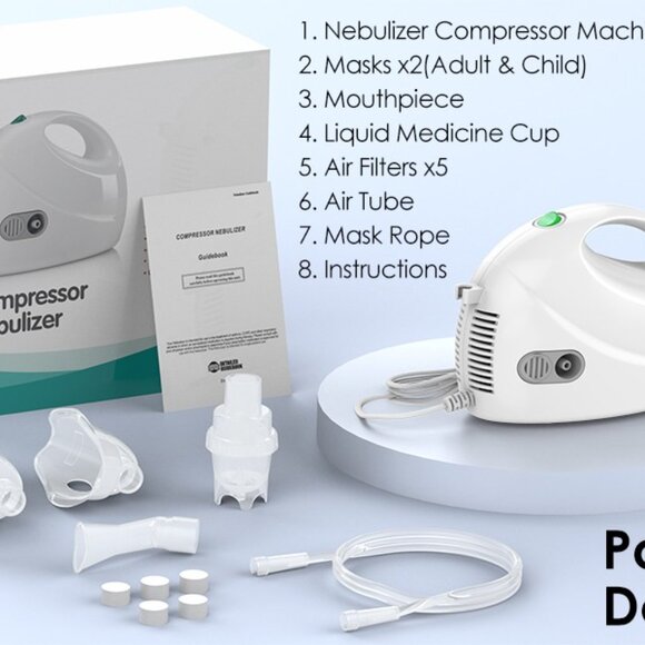 Portable VITA-Mist Nebulizer Air Compressor Machine for Kids & Adults Latex Free - Picture 9 of 10